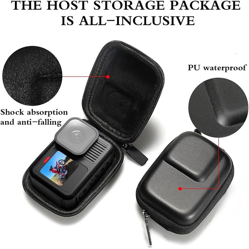 Huadu Screen Protector Compatible for GoPro Hero 13 Black,Tempered Glass Film Full Coverage with Silicone Cover Sleeve and Hard Shell Travel Storage Carrying Case - Image 4